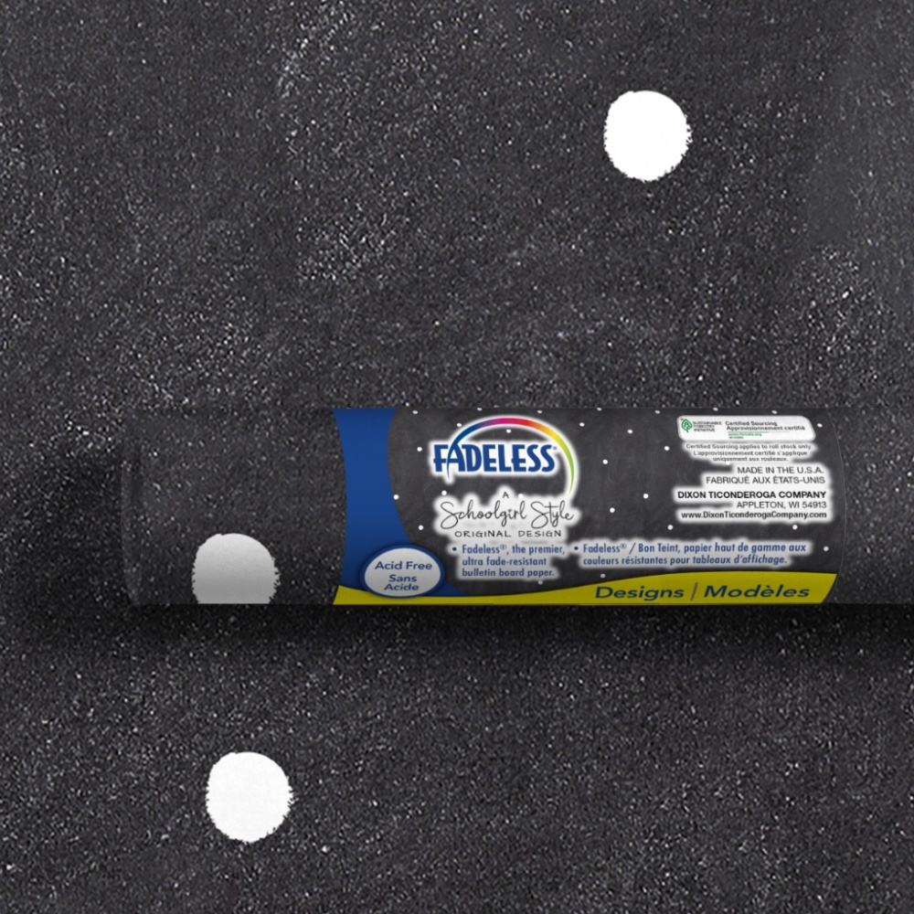 Schoolgirl Style Bulletin Board Paper - Chalk Dots