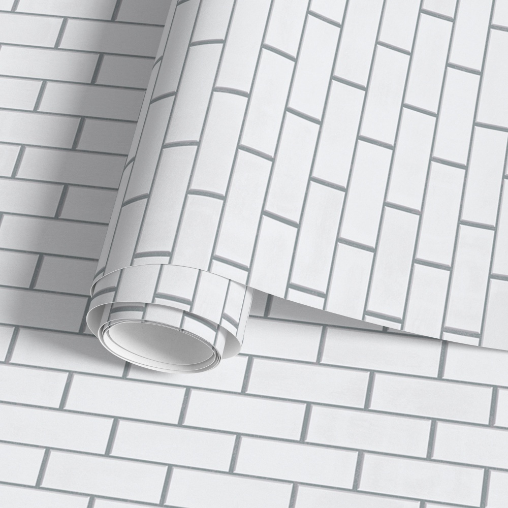 Fadeless White Subway Tile bulletin board paper
