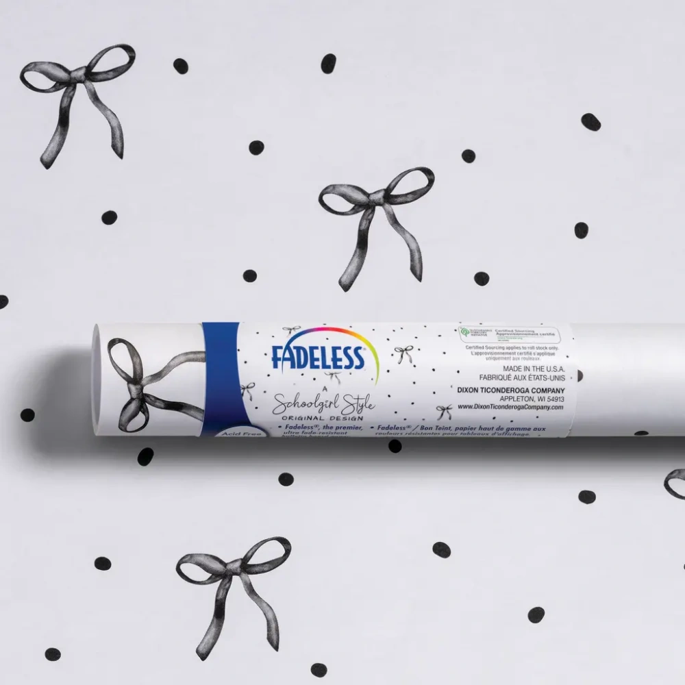 Bows and dots bulletin board paper