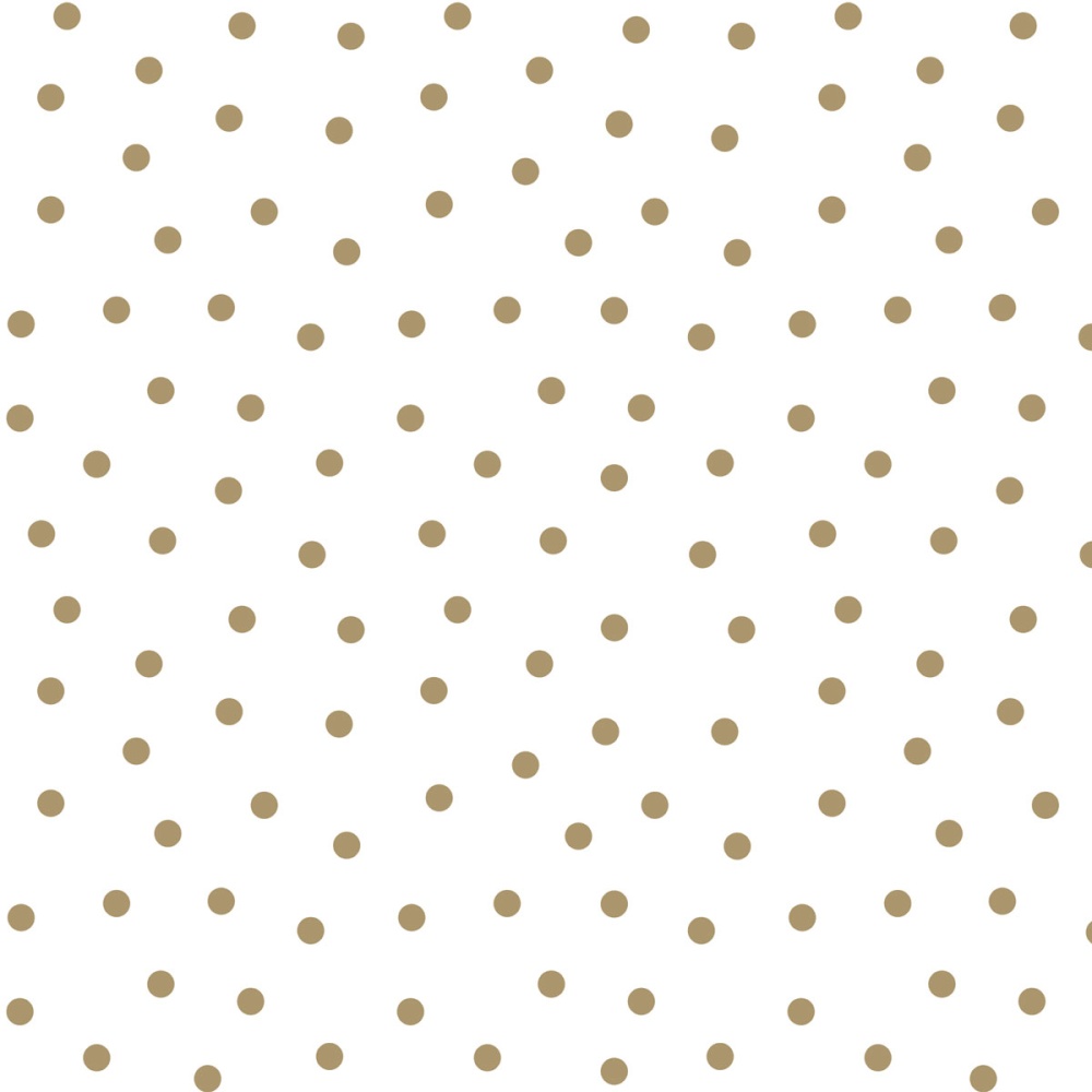 Fadeless Little Miss gold dot on white bulletin board paper
