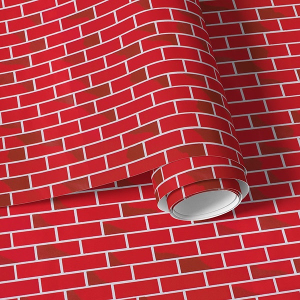 Tu-toned red brick patterned Fadeless Bulletin Board paper
